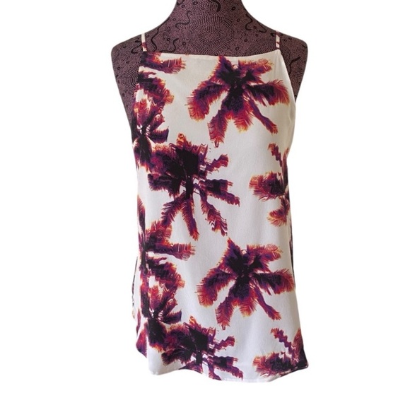 Equipment Sz M Silk Isabeau Silk Palm Tree Tank Top - Picture 6 of 6